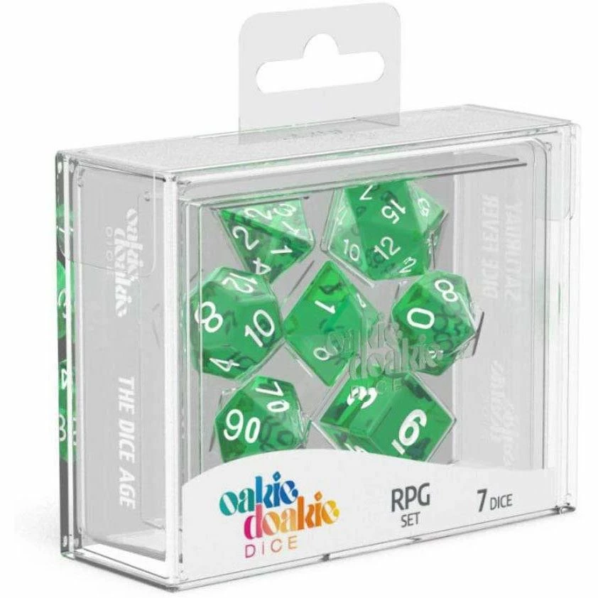 Oakie Doakie Dice Oakie Doakie - Translucent Green RPG Dice Set