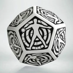 Q-Workshop Tabletop D12 White & Black Hit Location