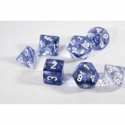 Chessex Nebula Black/White Polyhedral 7 Die Set Tabletop