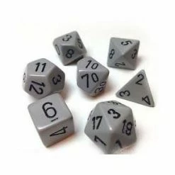 Chessex Dice Opaque Poly 7 Set Grey/Black