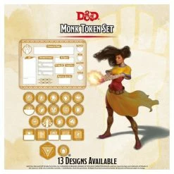 Dungeons & Dragons D&D Monk Token Set Tabletop