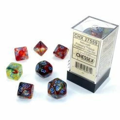Chessex Tabletop Nebula Primary/Blue 7-Die Set