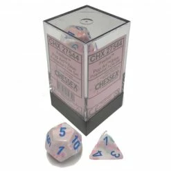 Chessex Tabletop Festive Pop Art W/ Blue Polyhedral 7 Dice Set