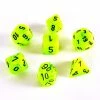 Chessex Vortex Bright Green/Black Polyhedral 7 Die Set Tabletop