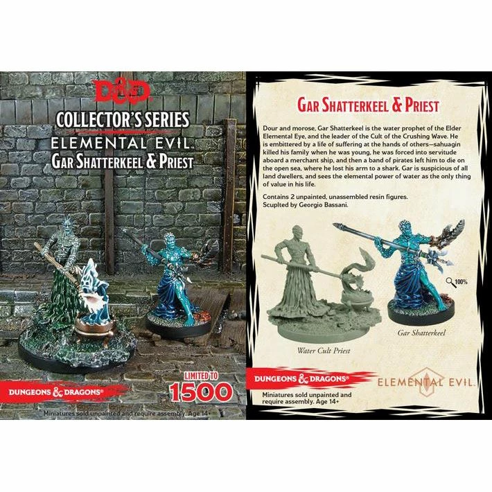 Dungeons & Dragons D&D: Gar Shatterkeel And Priest 2 Figures Tabletop