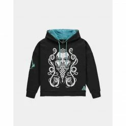 Assassin's Creed: Black Teddy Hood Face Logo Hoodie Gaming