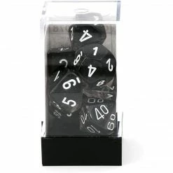 Chessex Tabletop Translucent Smoke/White Polyhedral 7 Die Set
