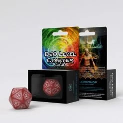 Q-Workshop D20 Level Counter Red & White Dice Tabletop