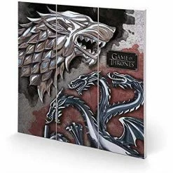 Film & TV Game Of Thrones - Star & Targaryen Wooden Print