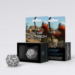 Q-Workshop Tabletop D12 White & Black Hit Location