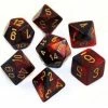 Chessex Tabletop Gemini Poly 7 Set Black-Red/Gold