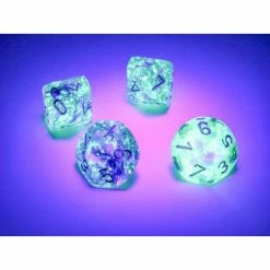 Chessex Nebula Oceanic/Gold Luminary Set Of Ten D10s Tabletop