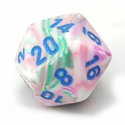 Chessex Tabletop Festive Pop Art W/ Blue Polyhedral 7 Dice Set