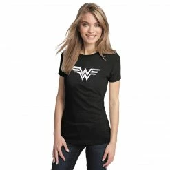 DC Comics Wonder Woman Brushed Symbol Ladies T-Shirt