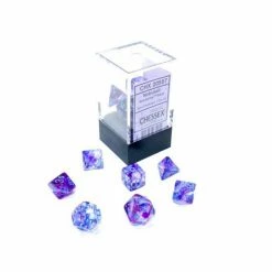 Chessex Mini-Poly 7 Nebula Noct. Blue