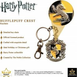 Harry Potter Hufflepuff 3D Crest Keychain Film & TV