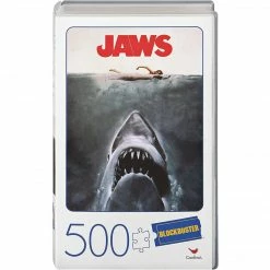Tabletop Jaws Movie 500pc VHS Blockbuster Puzzle