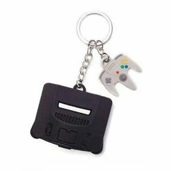 Nintendo N64 & Controller Rubber Keychain Gaming