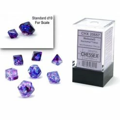 Chessex Mini-Poly 7 Nebula Noct. Blue