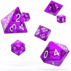 Oakie Doakie Dice Tabletop Oakie Doakie - Translucent Purple RPG Dice Set