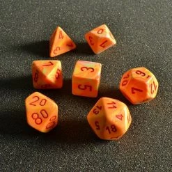 Chessex Festive Poly 7 Sunburst W/ Red