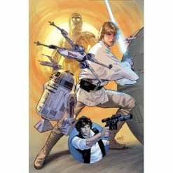 Star Wars No.1 - Exclusive Lightsaber Silver Signed By Cover Artist Greg Land