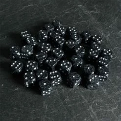 Chessex Tabletop Speckled D6 Set Of 36 Ninja